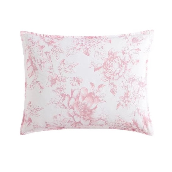 ELEGANT Pink Floral Comforter Set TWIN XL - Picture 6 of 8